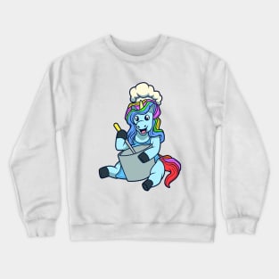 Cartoon unicorn chef Crewneck Sweatshirt